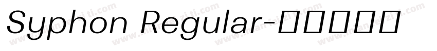 Syphon Regular字体转换